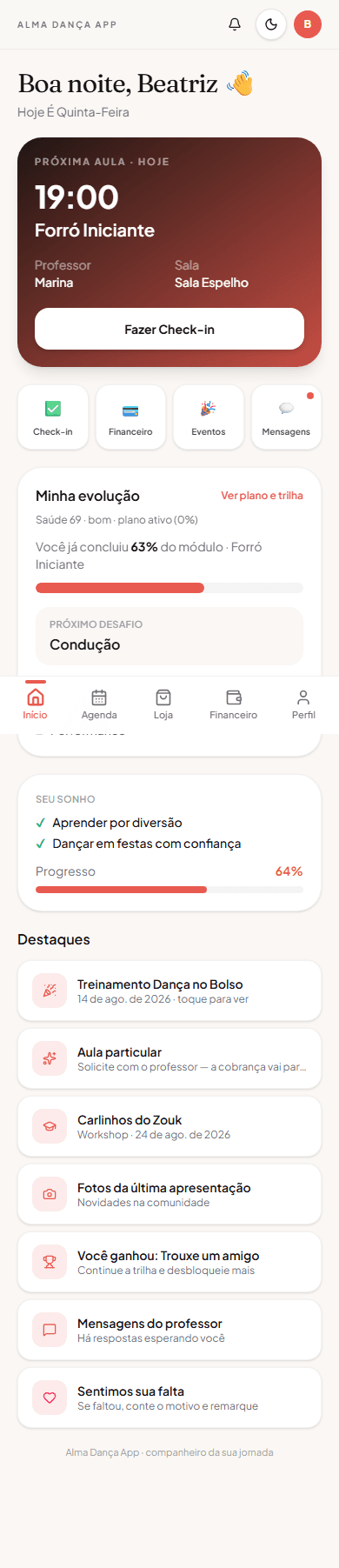 Demonstração do app RitmoOne no celular